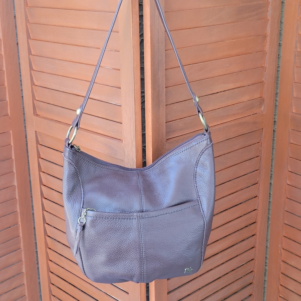 The Sak Iris Hobo Bag in Pebbled Brown Leather